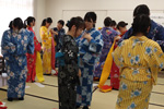 浴衣着付けワークショップ（特別進学コース２年）