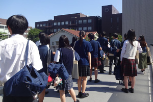 大学の大きいキャンパスは圧巻